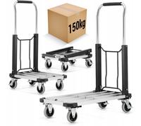 Carrello a piattaforma pieghevole in alluminio HIGHER da 150 kg per trasporto e