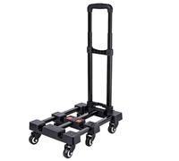 Carrello a Piattaforma Pieghevole Telescopico per Negozio, Magazzinieri
