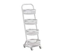 Carrello a più livelli con ruote per vendita al dettaglio, drogheria e dispensa