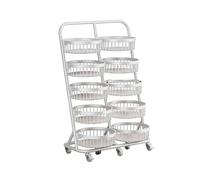 Carrello a più livelli con ruote per vendita al dettaglio, drogheria e dispensa