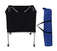Carrello a Sfere a Bordo Pieghevole Piegabile Portatili Portatile in Alluminio Telaio in Lega di Grande capacità Design a Quattro Ruote per Pallacanestro di pallavolo da pallavolo