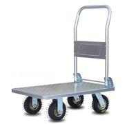 Carrello a Spinta, Carrello Robusto con Piattaforma Girevole, Carrello Pieghevole con pianale per la Spesa, Carrello da Garage