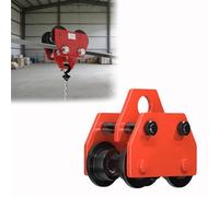 Carrello a trave per carichi pesanti da 5 tonnellate per il sollevamento di merci pesanti, larghezza regolabile manualmente, carrello a rulli con rotaia a spinta per travi a H