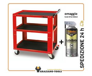 CARRELLO A TRE RIPIANI ROSSO ART. C51/R