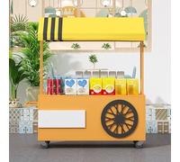 Carrello alimentare mobile con banco di mostra per i mercati dei venditori ambulanti
