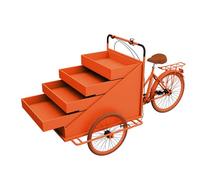 Carrello alimentare mobile con ripiani espositori a 4 ripiani e supporto per parcheggio, per il distributore di snack, bevande e hot dog