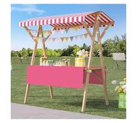 Carrello alimentare portatile in legno, espositore pieghevole per eventi all'aperto, street food, stile 3 (150 x 60 x 200 cm)