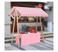 Carrello all'aperto mobile dell'alimento con il baldacchino, banco di mostra leggero della stalla sulle ruote per l'hot dog, il gelato e le vendite del mercato