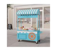 Carrello all'aperto portatile del venditore dell'alimento con le ruote Cabina resistente del chiosco del mercato del basamento dello street food per gli spuntini, le bevande e gli eventi
