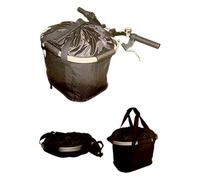 Carrello anteriore pieghevole in tessuto con manico nero (fissaggio manubrio dia