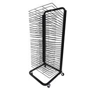 Carrello artistico mobile con ripiani flessibili, scolapiatti impilabile in metallo per pannelli da pittura e tela, perfetto per aule e club d'arte, 44 x 42 x 110 cm, verniciato a polvere nera