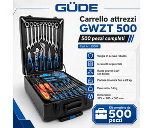Carrello attrezzi Güde GWZT 500 - 500 pezzi completi
