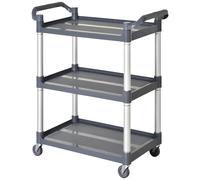 Carrello ausiliario Homcom con ruote a 3 livelli, telaio in lega di alluminio, carrello da cucina, capacità di carico di 35 kg per ripiano