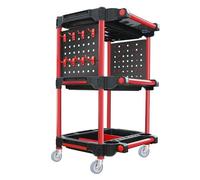 Carrello automatico con ruote bloccabili, stoccaggio di rotolamento a 3 livelli per la gestione degli strumenti e delle parti