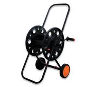 BRADAS Carrello portatubo da giardino con avvolgitubo in metallo da 100 m...