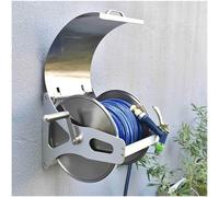 Carrello avvolgitubo con coperchio, supporto per tubo da parete, include un tubo da 35 m per una facile irrigazione e conservazione del giardino