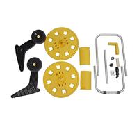 Carrello avvolgitubo con ruote Avvolgitubo da giardino per carichi pesanti per esterni Capacità tubo da 60 m Tipo a spinta manuale Giallo