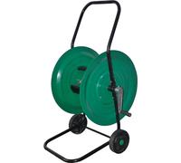 CARRELLO AVVOLGITUBO CON RUOTE IN LAMIERA E ACCIAIO VERNICIATO MT 80