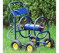 Carrello avvolgitubo da esterno resistente con 4 ruote per irrigazione e piantagione del prato