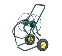 Carrello avvolgitubo da giardino, 71 x 53 x 96,5 cm, facile da usare, durevole, design moderno, in metallo, verde, 20_0021010