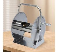 Carrello Avvolgitubo da Giardino con Montaggio a Parete O a Pavimento, Gomma Acqua Giardino in Acciaio Inox con Manovella, for Giardinaggio e Prato All'Aperto