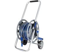 Carrello avvolgitubo da giardino con ruote e manico retrattile, carrello in metallo resistente per una facile irrigazione dell'acqua e lavaggio auto, include tubo da 40 m