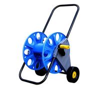 Carrello avvolgitubo da giardino in metallo con ruote per una facile mobilità, alta capacità per un'irrigazione efficiente di piante e prati, montaggio semplice