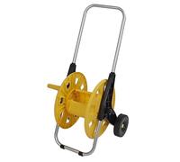 Carrello avvolgitubo da giardino resistente con ruote, capacità 60 m, design a spinta manuale, soluzione ideale per giardinaggio e cura del prato