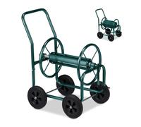 CARRELLO AVVOLGITUBO GIARDINO MOBILE METALLO 4 RUOTE PER ACQUA IRRIGAZIONE