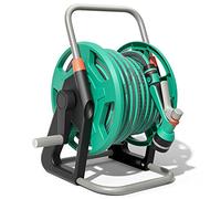 Carrello avvolgitubo Hosemobile professionale per irrigazione da giardino, manufatto per irrigazione di verdure e fiori, supporto portatile per tubi dell'acqua, con spruzzatore (colore: verde, dimen