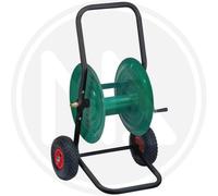 CARRELLO AVVOLGITUBO IN METALLO CON RUOTE PNEUMATICHE PER 80 MT. DI TUBO