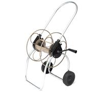 Carrello Avvolgitubo Manuale 60 mt in Acciaio Zincato Tortora