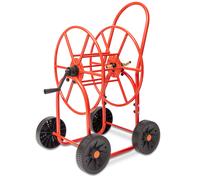 Carrello Avvolgitubo Manuale 80 mt in Acciaio Agrati Rosso