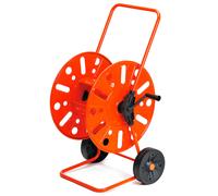 Carrello Avvolgitubo Manuale con Ruote 110 mt Tubo Ø1/2” in Acciaio Verniciato Rosso Agrati
