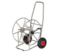 Carrello Avvolgitubo Manuale con Ruote 110 mt Tubo Ø3/4” in Acciaio Inox Agrati