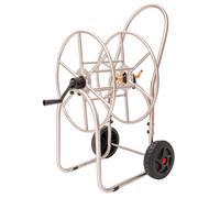 Carrello Avvolgitubo Manuale con Ruote 80 mt Tubo Ø3/4” in Acciaio Inox Agrati