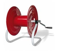 Carrello avvolgitubo per irrorazione a slitta in acciaio completa di raccordi