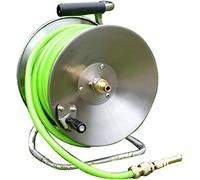 Carrello avvolgitubo per uso esterno, resistente rack di stoccaggio in acciaio inossidabile per tubi dell'acqua, organizer per strumenti di irrigazione, adatto per tubi da 10 m