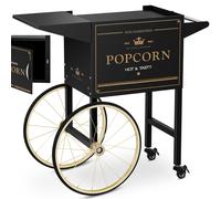 Carrello base per macchina per popcorn con mobiletto retrò 51x37 cm - nero e oro