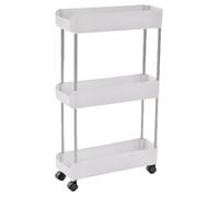 Carrello bianco 3 ceste portatutto slim salvaspazio carrellino stretto sottile p