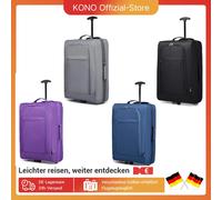 Carrello cabina Kono, bagaglio a mano leggero, Softshell, doppie ruote, borsa da viaggio