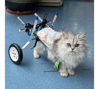 Carrello Cani Disabili Sedia a Rotelle per Cani/ gatti con 2 Ruote e Imbracatura, Rimorchio per Bici per Cani di Piccole Dimensioni per Zampe Posteriori Paralizzate, Carrello Leggero per Animali Domes