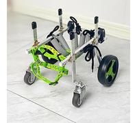 Carrello Cani Disabili Sedia a Rotelle Regolabile per Cani per Zampe Anteriori/Posteriori, Carrello per Animali Domestici in Alluminio con 4 Ruote Leggero, Assistente per Passeggiate con I Cani(L)