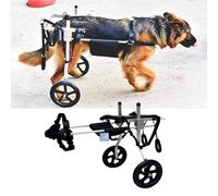 Carrello Cani Disabili Sedia a Rotelle Regolabile per Zampe Posteriori per Cani Grandi, Ausilio per Camminare Pastore Tedesco Labrador/ Carrelli per Cani con 2 Ruote, Supporti per Zampe per Cani Ausil