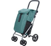 Carlett - Classic Duo Lett430| Carrello della Spesa Pieghevole | 4 Ruote Resistenti alla Pioggia | Grande Capacità di 25 kg | Borsa Principale da 53L + Borsa Termica da 10L | Verde