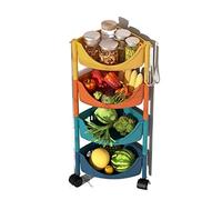 Carrello Carrelli portaoggetti da cucina Scaffale angolare da cucina Dal pavimento al soffitto Multistrato per la casa Scaffale per frutta e verdura Forniture Cestino per verdure Cestino portaoggetti