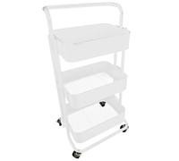 Carrello Carrellino Cucina Bagno Mobile Ruote 3 Ripiani Salvaspazio Slim