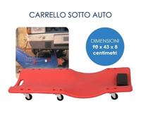 Carrello/Carrellino sottoauto/sotto auto per meccanico/officina con poggia testa