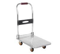 Carrello,Carrello Pieghevole Con Ruote,Transpallet,Carrello per Magazzino Da Giardino Carrello Pieghevole a Spinta Facile Da Riporre Argenteo Capacità Di Carico Massima Di 500kg(Size:60x40cm)