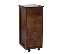 Carrello cassettiera con piano in piastrelle e legno Noce GIADA Mini